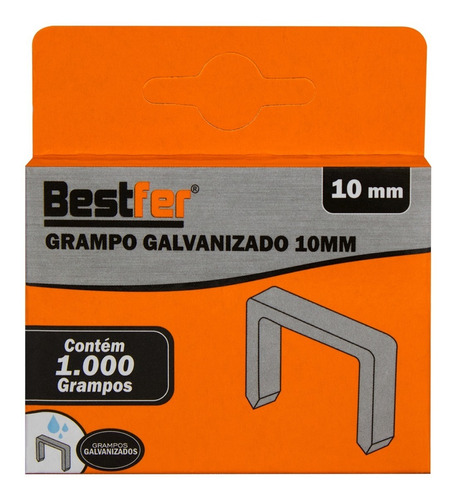 Kit 3000 Grampos 10mm Grampeador Manual Bestfer 