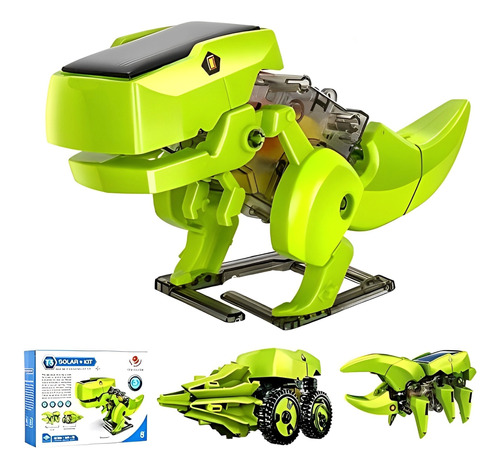 Dinosaurio Robot Solar Juguetes De 3 En 1 Robots Para Niños