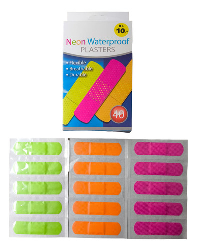 Curitas/ Vendas Adhesivas, Colores Neon