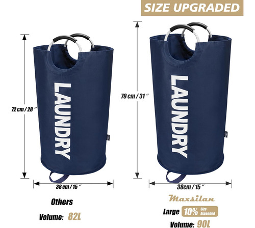 Lavandería Grande Maxsilan 90 L, Cesta De Ropa De