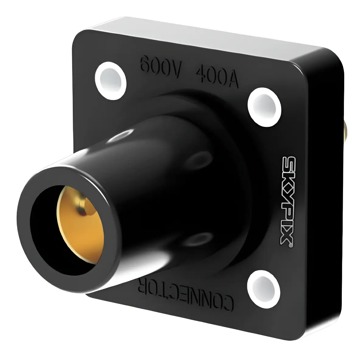 Conector Camlock Fêmea Painel Skypix Sk-cfp400A Borracha Antichamas Preto