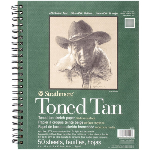 Strathmore Toned Tan - Croquera 22,9 X 30,5 Cm 118 G/m2 50 H