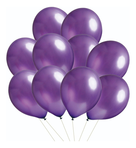 Globos Violetas Perlados  X 25 U - Lollipop