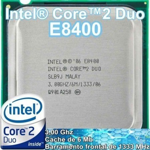Imagem 7 de 10 de Processador Core 2 Duo E8400 6m 3.00ghz 1333mhz 775 + Cooler