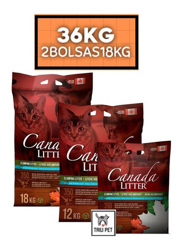 Arena Gatos Canada Litter Pack 36kg  Origen Canadiense 