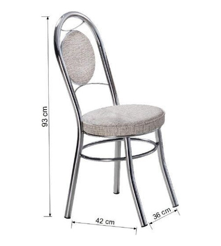 Conjunto De Mesa Com 8 Cadeiras Estofadas Mirela Móveis