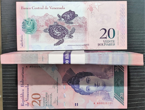 Fajo 20 Bolivares Fuertes 2007-14 Unc