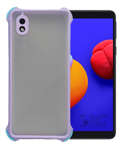 Carcasa Para Samsung A01 Borde Color Antigolpe Protec Camara