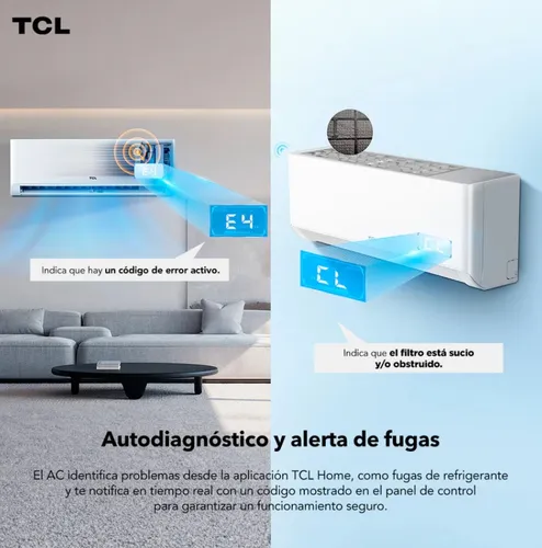 Aire Acondicionado 9000btu Inverter Tcl Con Wifi 4 En 1