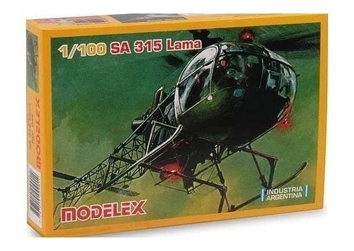  Helicoptero Sa 315 Lama 1/100 Maqueta Marca Modelex