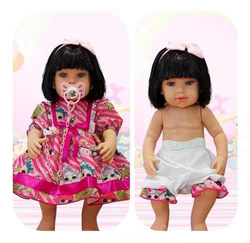 BEBÊ REBORN MEGA REALISTA KITTY TODA MIMOSA EM SILICONE COM KIT DE ROUPINHAS  - Maternidade Mundo Baby Reborn