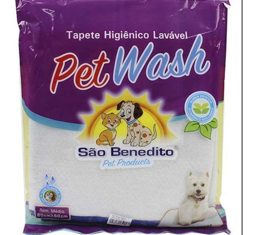 Tapete Higiênicos Lavável Pet Wash São Benedito 80x60cm