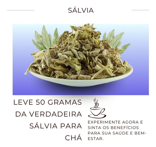 Chá Obba Natureba – ecoshop natural em ervas secas Salvia 50 g