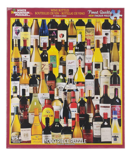 White Mountain Puzzles - Botellas De Vino Clásicas - Puzzle 