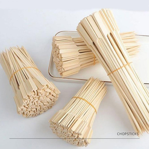 4 Set De 100 Brochetas De Madera Natural Para 4 Piezas