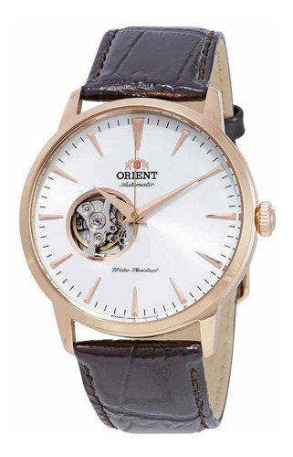 Reloj Hombre Orient Fag02002w0 Automático Pulso Marron En