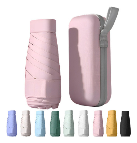 Paraguas Mini Extensible Lluvia Rayos Uv P/bolso + Estuche R