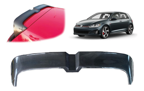 Aleron Spoiler Golf Gti 2015 A 2020 Fibra De Carbono 