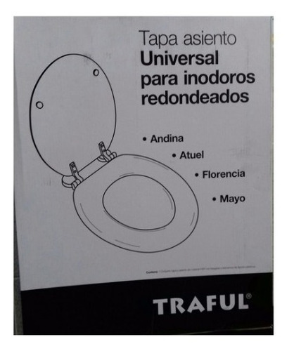Asiento para inodoro Ferrum Traful TSX de HDF con forma redonda blanco liso