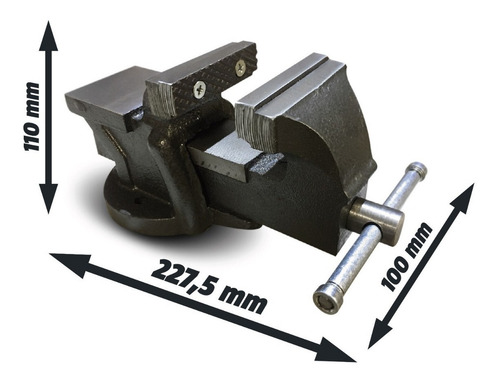 Morsa De Banco N°4 Fija Con Yunque Kroner + Cepillo Curvo