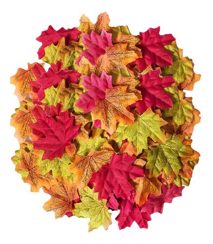 2x 200pcs Hojas De Arce Hojas Artificiales Hojas De Plantas