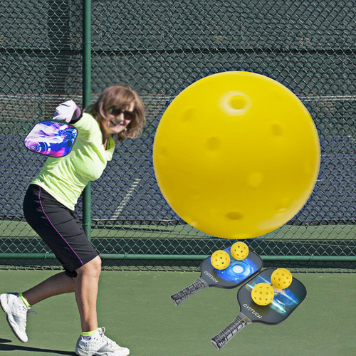 Paleta Pickleball Portátil Deportiva Fibra Carbono 2 Piezas