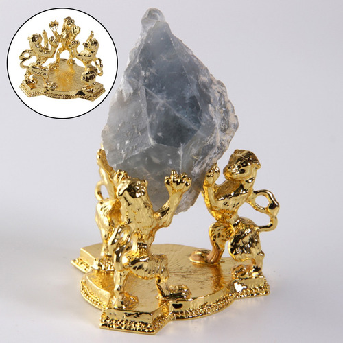 Soportes Cristal Coleccionables Titular Piedras Dorado