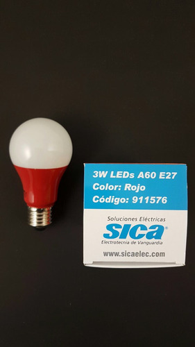 Lampara Led Color Rojo 3w Sica