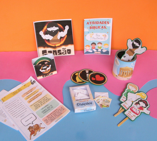 Kit Completo De Recursos Visuais Bíblicos - Sansão