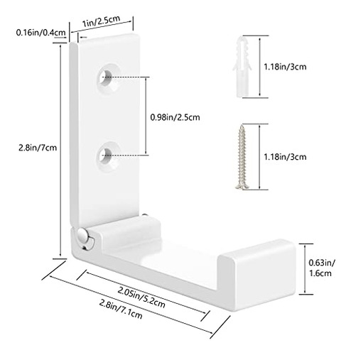 Ganchos De Abrigo Plegables, 5pcs Ganchos De Pared Blancos D