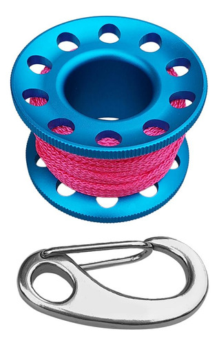 Carrete De Buceo De Aluminio Con 10m Bobina De Azul