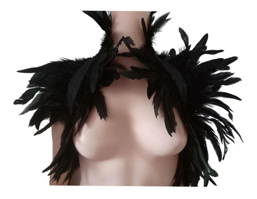 Feather Shrug Chal Gótico De Halloween Bufanda Para Mujer