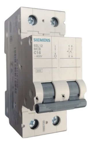Llave Térmica Bipolar 16a 3ka Termomagnética Siemens