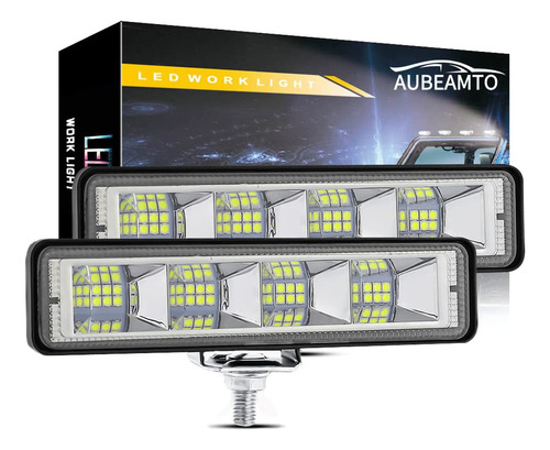 Aubeamto 6 Inch Atv Led Light Bar,2pcs High Bright 12,000lm.
