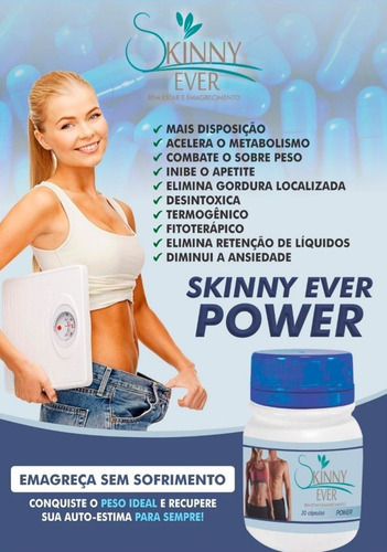 Imagem 1 de 10 de Skinny Ever Azul 20 Cápsulas