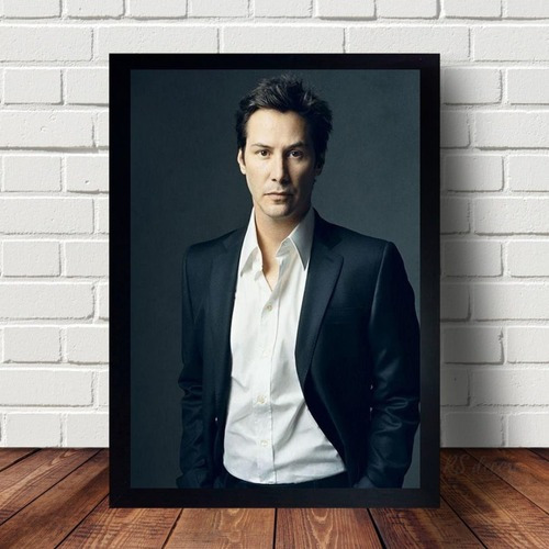 Quadro Poster   Do Astro Do Cinema Keanu Reeves