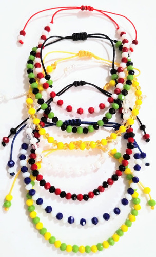 Ildes Pulsera Elegua, Orula Cristal Santería Paquete 7 Pieza