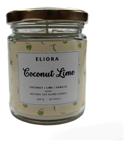 Eliora Coconut Lime (vela Perfumada En Tarro De Vidrio Con M