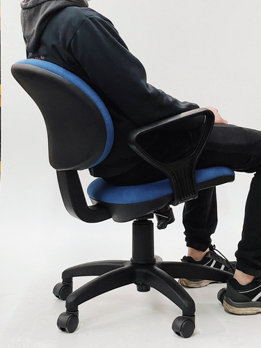 Imagen 7 de 10 de Silla Arcadia Escritorio Pc Trabajo Basculante Neumátic Azul