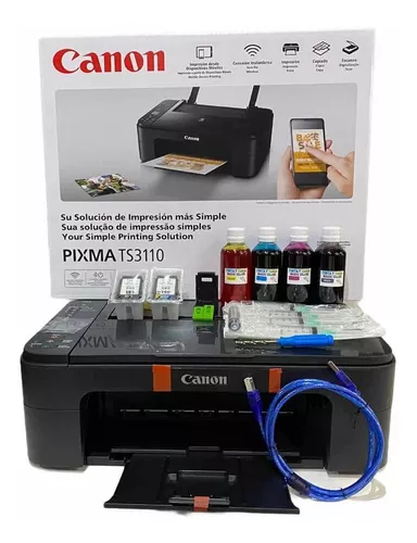 Multifuncional Canon Pixma Ts3110 + Kit Recarga De Cartuchos