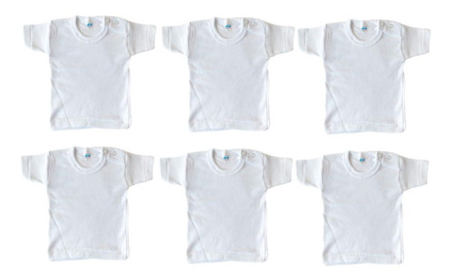 Imagen 2 de 2 de Playera Para Bebé Recien Nacido Manga Corta 100% Algodón