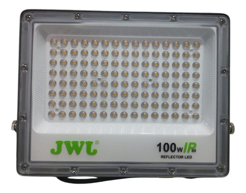 Reflector Led 100w Kwl 80% Resistente Al Polvo Y Lluvia Gris Oscuro Blanco Cálido