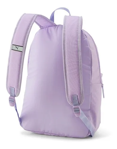 Mochila Puma Mujer Lila Casual Escolar 7548756 Diseño De La Tela Liso