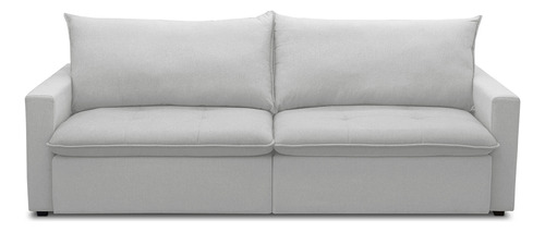 Sofá Cama Retrátil Reclinável Sala 208cm Lari Bouclê Cinza