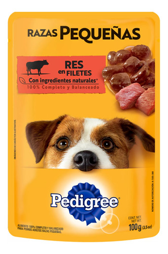 Alimento Húmedo Perro Pedigree Rp Pouch Res 24/100g X 5 Und