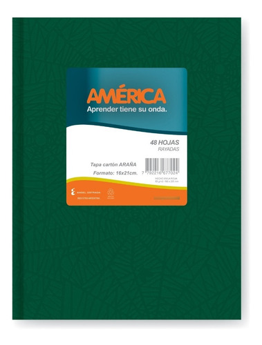 Cuaderno America Forrado Araña Tapa Dura X 42 Hojas Rayado