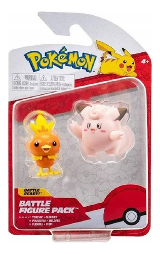 Figura Pokemon Batalla - Torchic + Clefairy