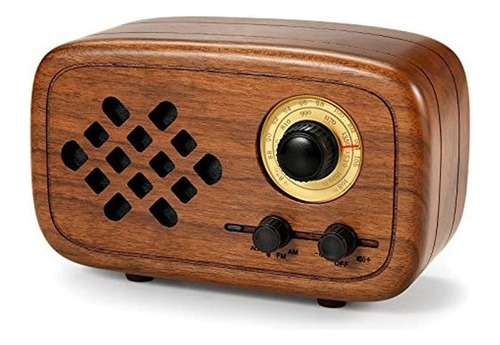 Altavoz Bluetooth Rerii, Hecho A Mano De Madera De Nogal Ret