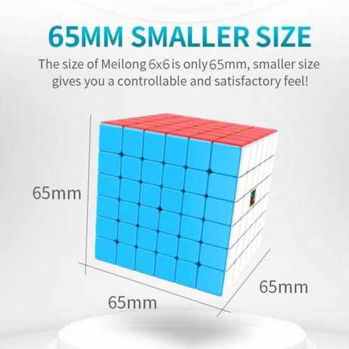 Imagen 7 de 10 de Cubo Magico Rubik Moyu Meilong 6x6x6 Rapido Profesional
