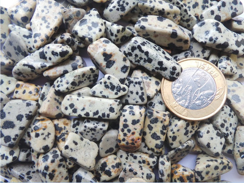 Jaspe Dálmata Rolado Tamanho 0,7 A 1,5cm Pacote Com 50gr